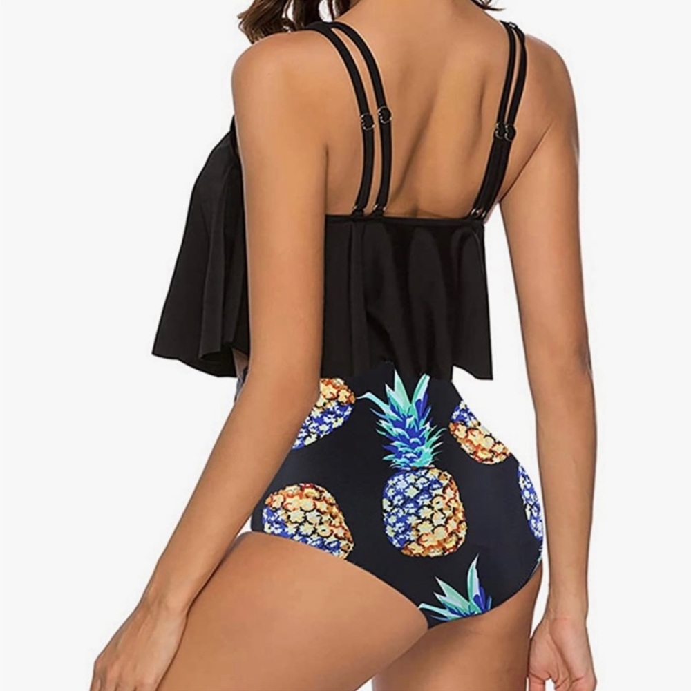 HIGH WAIST BIKINI with FLOUNCE TOP